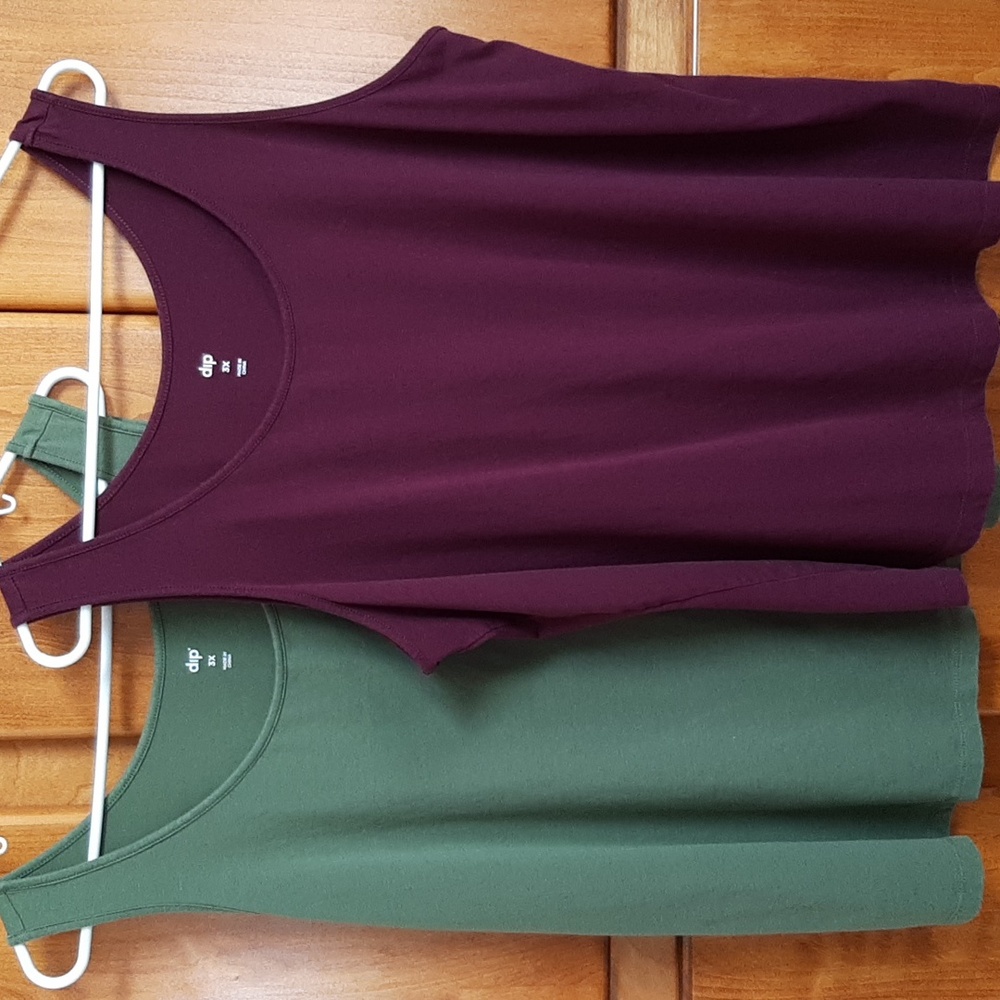 Dip Cotton/Modal/Spandex Sleeveless Tees 3X (Set of 2)